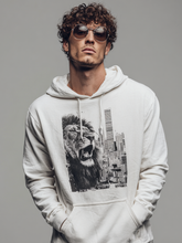 Men's casual photo patchwork printed hooded sweatshirt